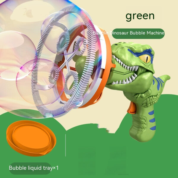 Fan Dinosaur Bubble Machine Bubble Blowing Toy Children's Handheld Bubble Machine New Cartoon Blowing Bubble Gun Toy Gift - Image 6