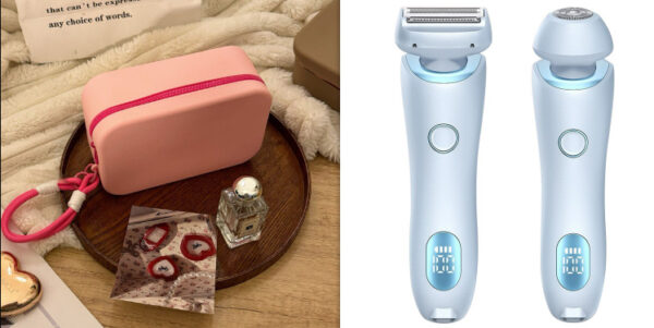 2 In 1 Hair Removal Epilator USB Rechargeable Trimmer Women Body Razor Face Leg Armpit Bikini Hand Pubic Shaver Hair Remover - Image 7