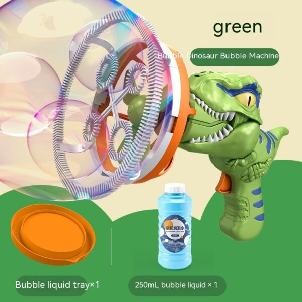 Fan Dinosaur Bubble Machine Bubble Blowing Toy Children's Handheld Bubble Machine New Cartoon Blowing Bubble Gun Toy Gift - Image 5