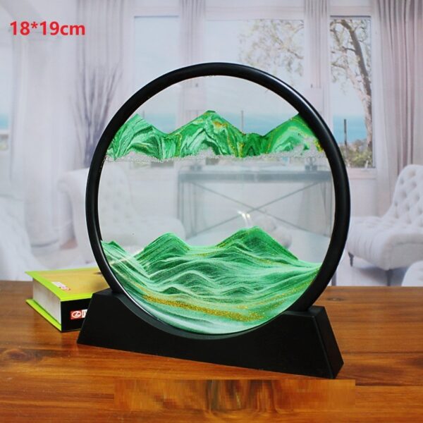 3D Quicksand Painting Dynamic Three-dimensional Hourglass Art Glass Liquid Decoration - Image 4