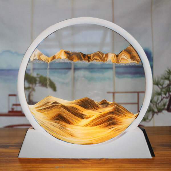 3D Quicksand Painting Dynamic Three-dimensional Hourglass Art Glass Liquid Decoration - Image 10