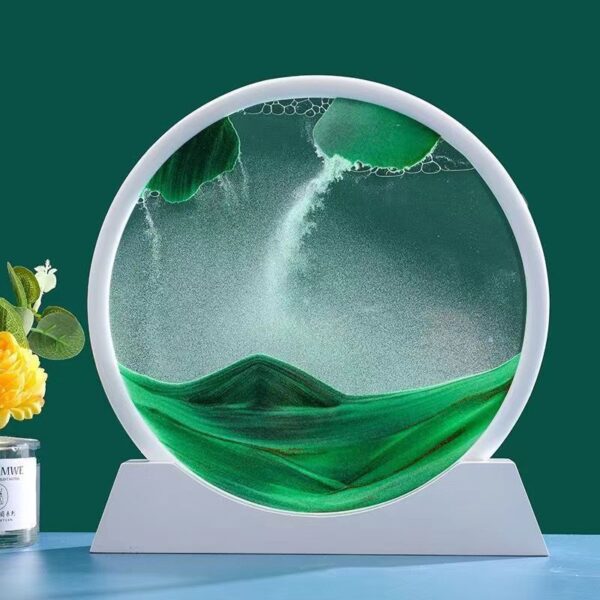 3D Quicksand Painting Dynamic Three-dimensional Hourglass Art Glass Liquid Decoration - Image 7