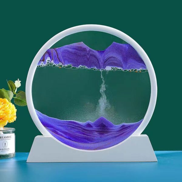 3D Quicksand Painting Dynamic Three-dimensional Hourglass Art Glass Liquid Decoration - Image 2