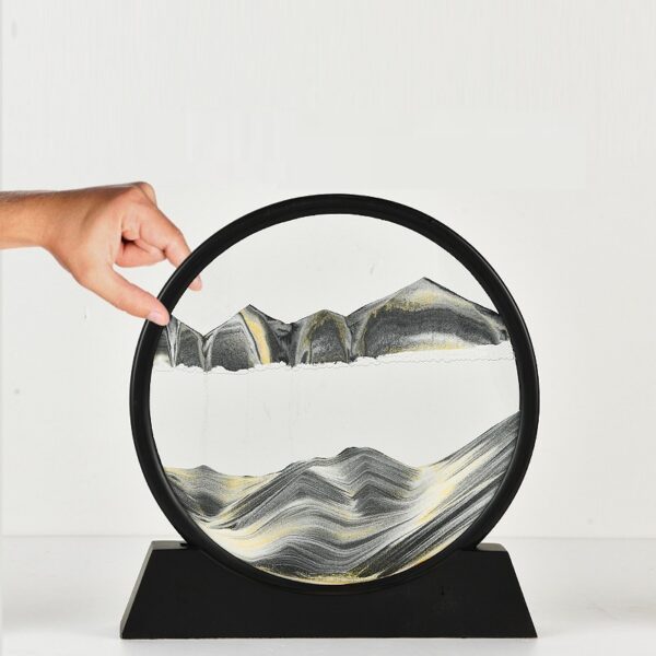 3D Quicksand Painting Dynamic Three-dimensional Hourglass Art Glass Liquid Decoration - Image 3