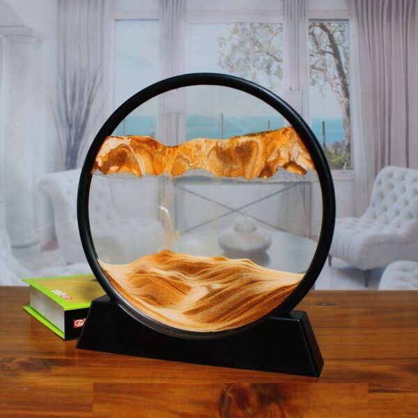 3D Quicksand Painting Dynamic Three-dimensional Hourglass Art Glass Liquid Decoration - Image 9