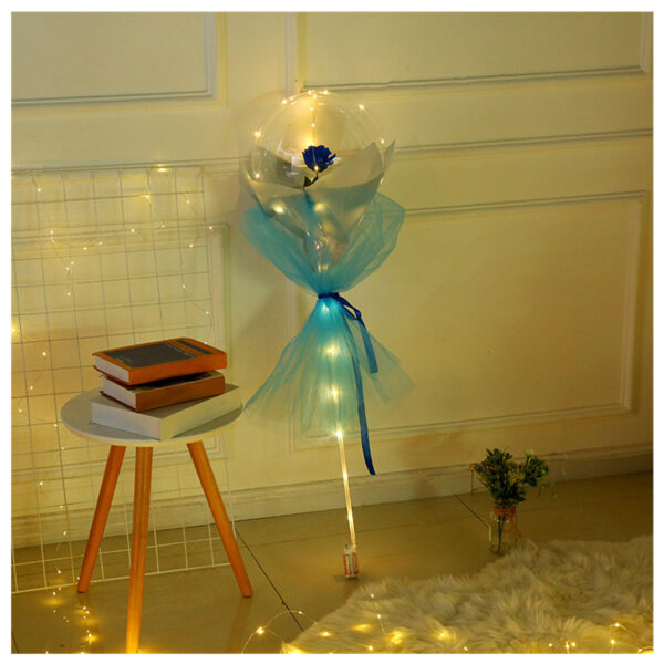 LED Luminous Balloon Rose Bouquet Transparent Bobo Ball Rose - Image 7