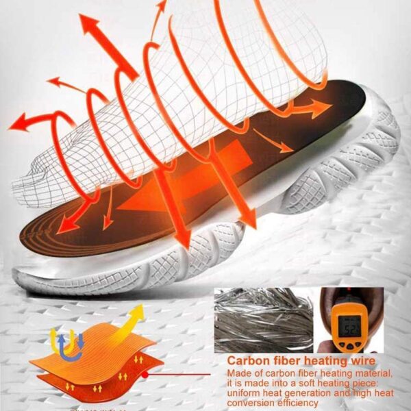 USB Heated Shoes Insoles Can Be Cut Winter Warm Heating Insoles Pad Feet For Boots Sneaker Shoes - Image 7