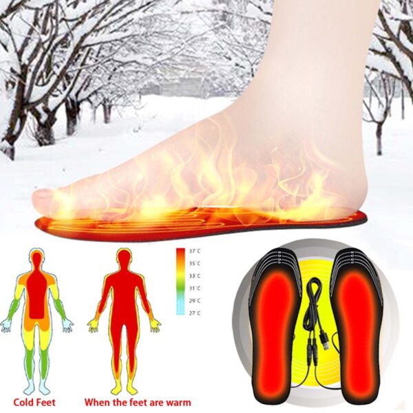 USB Heated Shoes Insoles Can Be Cut Winter Warm Heating Insoles Pad Feet For Boots Sneaker Shoes - Image 3